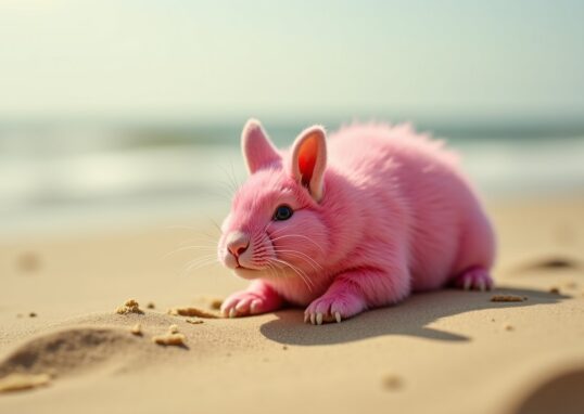 Le tatou rose : le petit animal qui semble nager à travers les dunes de sable
