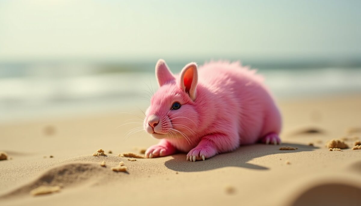 Le tatou rose : le petit animal qui semble nager à travers les dunes de sable